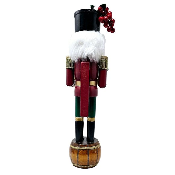 Wine Sommelier Maker Grapes Cask Bottle 14" Nutcracker - Picture 5 of 5